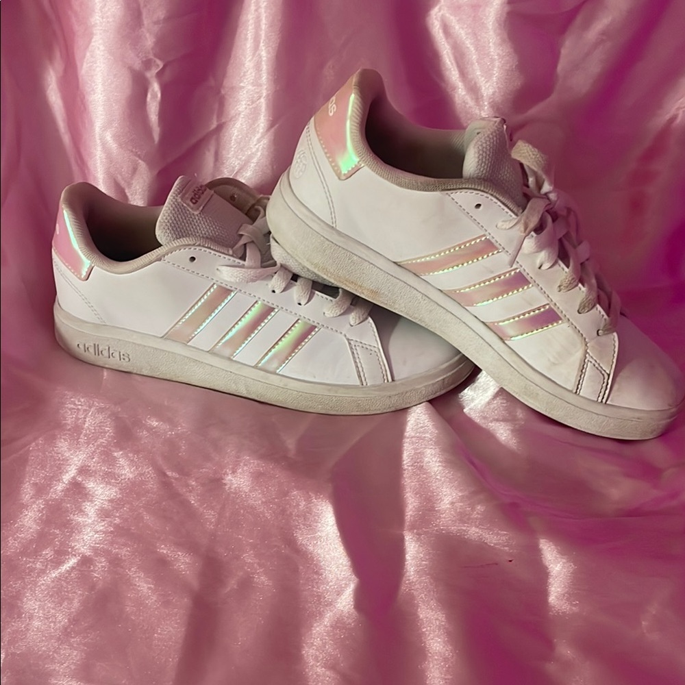 Adidas Pink and White Classic Sneakers